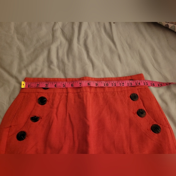 Orange skirt Size 6 with pockets - Picture 6 of 6